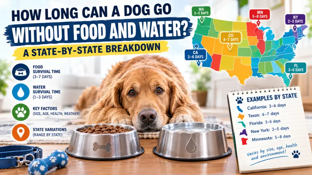 How long can a dog go without food and water? State-by-state survival guide for dog owners