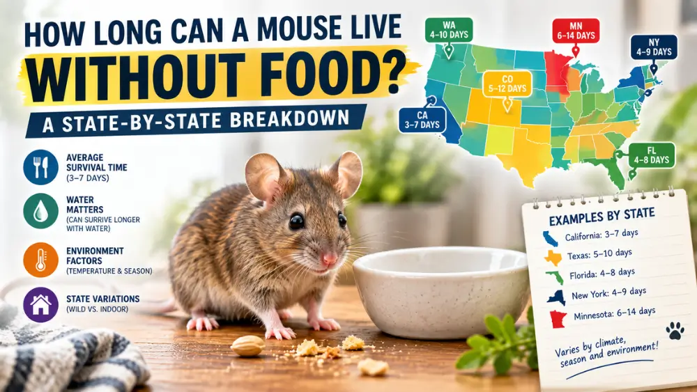 How long can a mouse live without food? State-by-state survival timeline and key factors